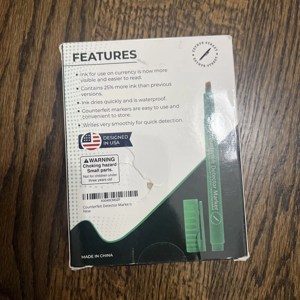 Smart Money Counterfeit Bill Detector Pen 30 Count Box New Markers